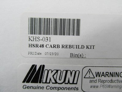 Mikuni NOS HSR48 Carburetor Rebuild Kit KHS-031