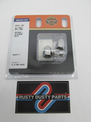 Harley-Davdison OEM NOS Pack of 3 Chrome Acorn Nuts 3/8" x 16 Thread 9