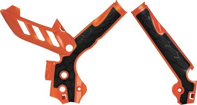 Acerbis X-Grip Frame Guards Orange/Black 2374251008
