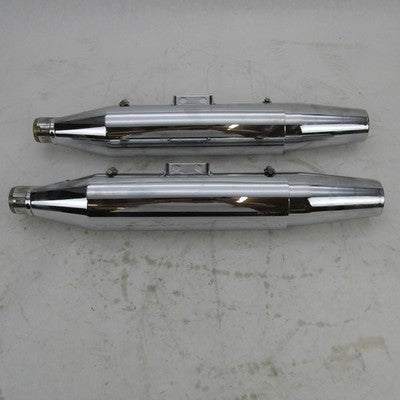 Pair of Harley Davidson OEM Stock Exhaust Mufflers FXB Softail 18+ 649