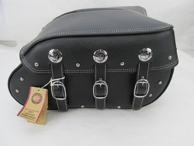 Indian OEM Genuine Soft Leather Saddlebags Pair Assembly, Black 287991