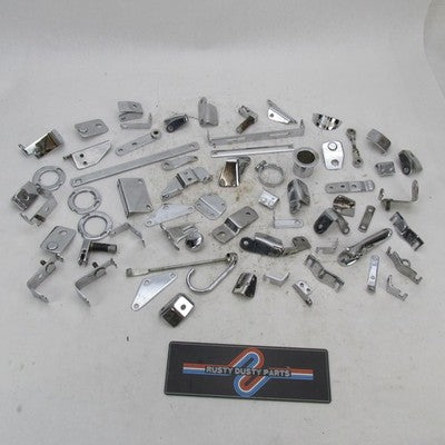 Huge Mixed Lot Harley Davidson & Aftermarket Chrome Hardware Bracket M