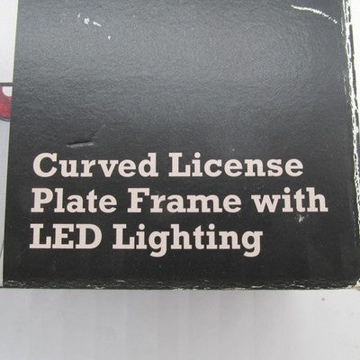 Harley-Davidson OEM NOS Curved License Plate Frame Chrome w/ LED Light