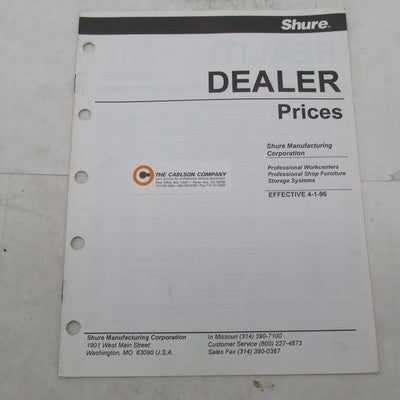 Lot of 6 Vintage Shure OEM Industrial Shop Furniture + Fixtures Catalo