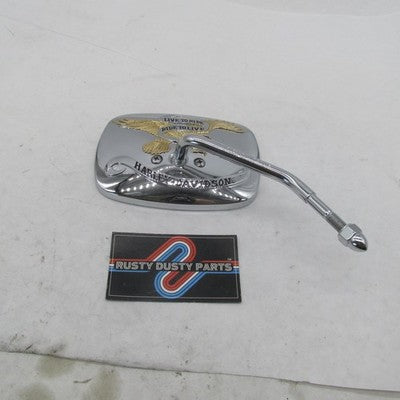 Harley Davidson OEM Gold/Chrome Live To Ride Short Stem Mirror Right 9