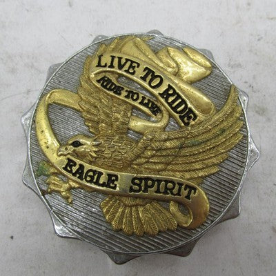Harley Davidson Genuine Live to Ride Eagle Spirt Gas Tank Cap Chrome w