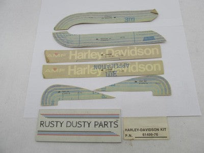 Harley-Davidson Genuine OEM NOS 1976 AMF Gas Tank Decal Kit Set 61499