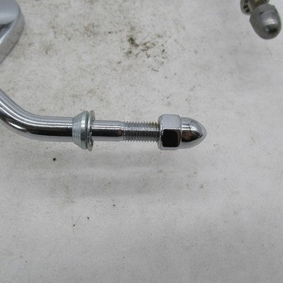 Pair of Harley OEM Chrome Short Stem Mirrors *1 is Cracked* 91875-88 9