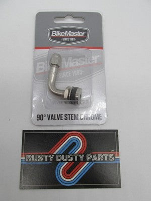 Bikemaster Motorcycle ATV UTV 90 Degree Tire Valve Stem Chrome 151414