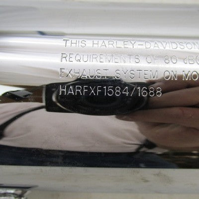 Pair of Harley Davidson OEM 08-17 Dyna Mufflers Chrome 64987-08A 64705