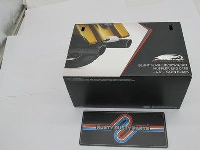 Harley Davidson Genuine NOS NIB Blunt Slash Steel Muffler End Cap 6510