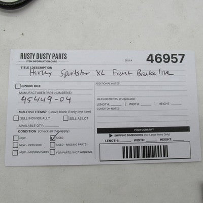 Harley Davidson OEM Front Brake Line Sportster XL 45449-04