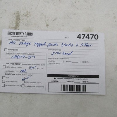 Set of 4 Harley OEM Tappet Guide Blocks & Lifters & Screws Ironhead 18