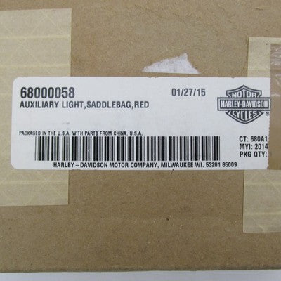 Harley OEM NOS '14+ Touring SINGLE Red Lens Saddlebag Auxiliary Light