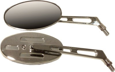 Emgo Billet Oval Mirror Short Stem 20-26305