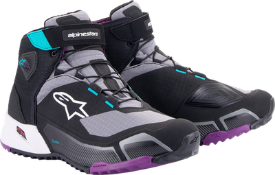 Alpinestars Stella CR-X Drystar Shoes Black/Gray/Teal/Purple 7 2611523