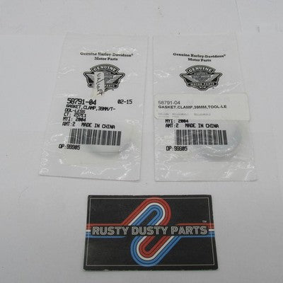 Lot of 2 Harley OEM NOS 39mm Quick-Release Windshield Clamp Gasket 587