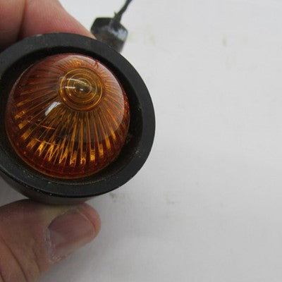 Pair of Black Bullet Aftermarket Turn Signals Amber Indicator Lights