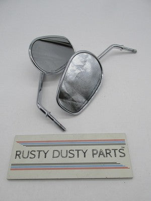 Pair of Harley-Davidson Genuine Chrome Stock Teardrop Short Stem Side