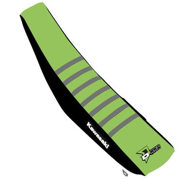 D'COR Factory Reinforced Seat Covers Black/Green, Grey Ribs 30-20-452