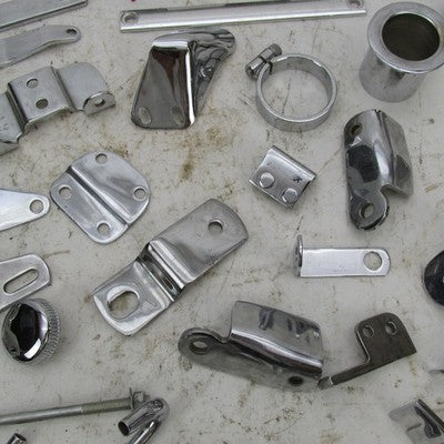 Huge Mixed Lot Harley Davidson & Aftermarket Chrome Hardware Bracket M