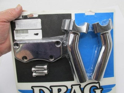 Drag Specialties NOS Harley 5.5" Handlebar Riser w/ Top Clamp Kit 0602