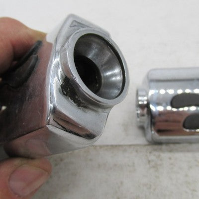 Harley Davidson OEM PairChrome Flame FootPegs Dyna Sportster Shovelhea