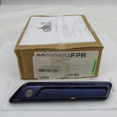 Harley OEM NOS Right RH Saddlebag Latch Faceplate, Zephyr Blue Pearl 9