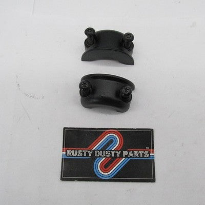 Lot of 2 Harley Davidson OEM NOS Black Handlebar Perch Clamps with Har