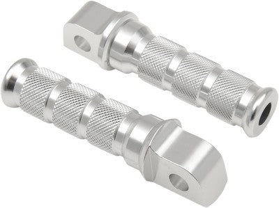 Emgo Anodized-Aluminum Footpegs Silver Rear 50-11251