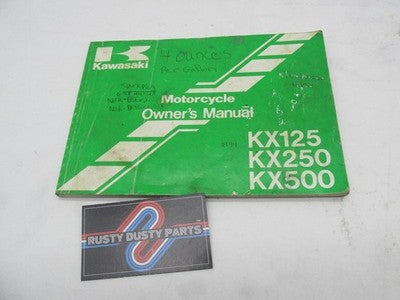 Kawasaki Official Factory KX125 KX250 KX500 Owner's Manual 99920-1677-