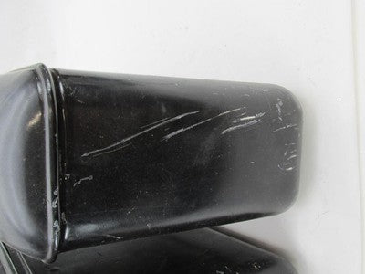 Pair of Vintage Black Metal Motorcycle Police Style Saddlebags 15"x5"x