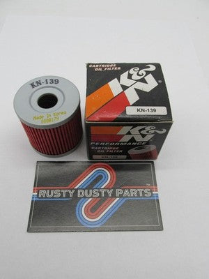 K&N New Motorcycle Cartridge Oil Filter KN-139