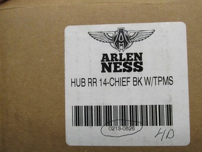 Arlen Ness NOS Chief Indian Cartridge Hub with TPMS Black 0213-0826