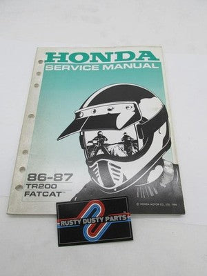 Honda Official Factory 1986-87 TR200 FATCAT Motorcycle Service Manual