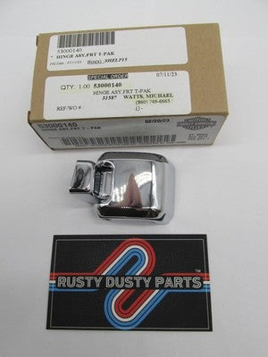 Harley-Davidson OEM NOS Chrome Tour-Pak Front Hinge Assembly 53000140