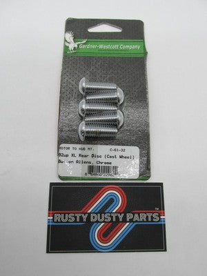 Lot of 4 Gardner-Westcott NOS V-Twin Rear Disc Bolt Kit Chrome 37-9236