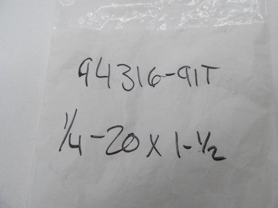 LOT of 7 NOS Harley 1/4"-20 x 1-1/2" Chrome Socket Head Screw 94316-91