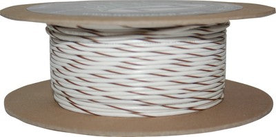 Namz #18G Primary Wire 100' White/Brown NWR-91-100