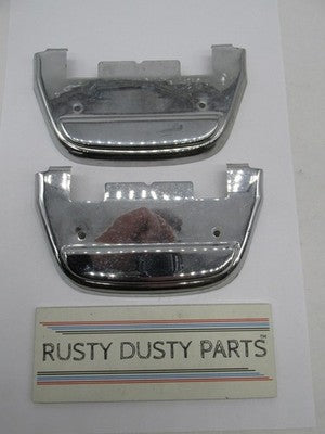 Pair of Harley Davidson Chrome Passenger Floorboard Footboard Covers