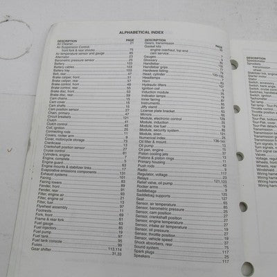 Harley Davidson Official Factory 2001 FLTRSEI Models Parts Catalog 994