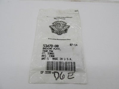 Lot of 3 Harley-Davidson Genuine OEM NOS Tour Pak Backing Plates 53478