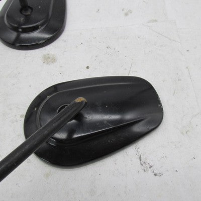 Pair of Harley-Davidson OEM Stock Satin Black Tapered Teardrop L/R Mir