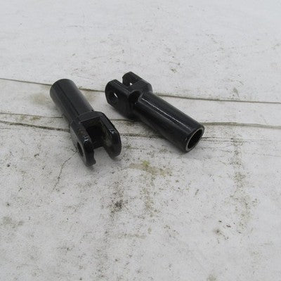 Pair of Harley OEM Gloss Black Passenger Footpeg Support Mounts Clevis