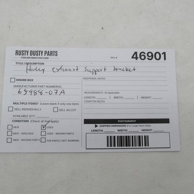 Harley Davidson OEM Exhaust Support Bracket 65988-07A