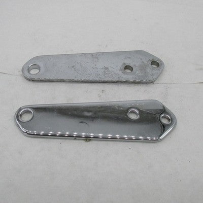 Pair of Harley Davidson OEM Chrome Highway Peg Mounting Bracket Plates
