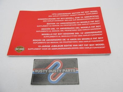 Harley OEM NOS 15th Anniversary Fat Boy 2005 Manual Supplement