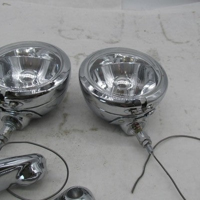 Pair of Harley Davidson OEM 4" Auxiliary Fog Lamps 12V 35W 7132 w/ For