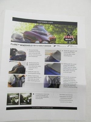 Klock Werks NOS Harley Flare Windshield 3-1/2" Tinted 2310-0222 | KWW-
