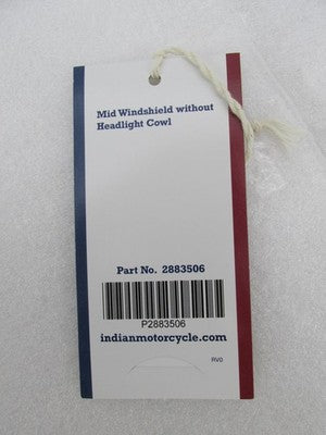 Indian NOS Genuine OEM Polycarbonate Mid Windshield, Clear 2883506